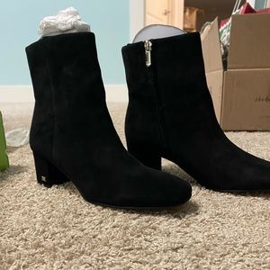 BRAND NEW Sam Eldelman Black Suede Boots
